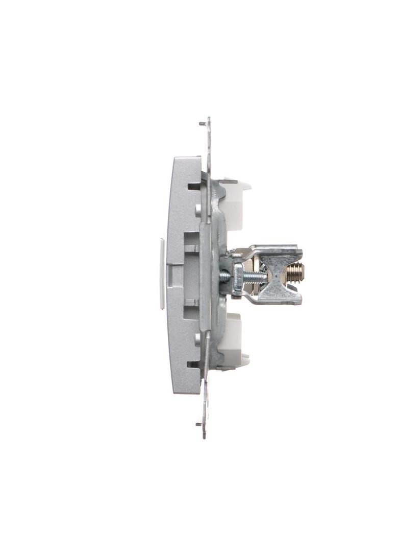 Simon 54 Gniazdo ekwipotencjalne pojedyncze srebrny mat DGEK1.01/43 KONTAKT