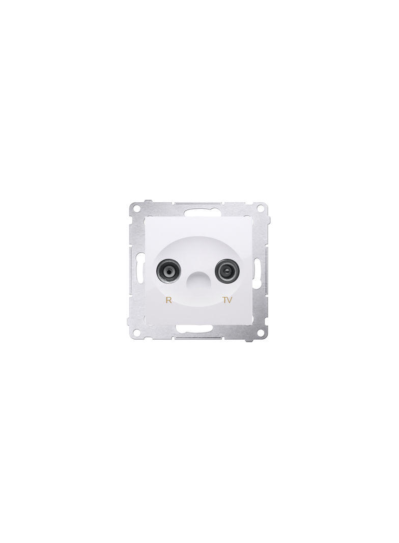 Simon 54 Gniazdo antenowe R-TV zakończeniowe do gniazd przelotowych biały