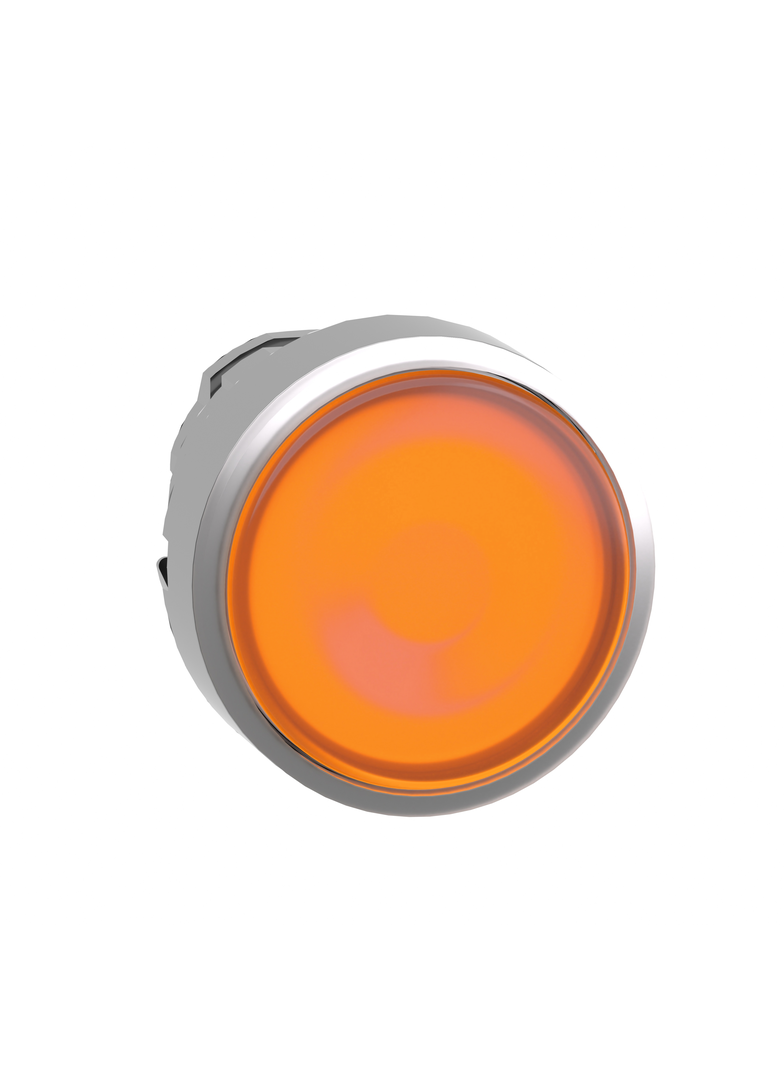 Harmony XB4 Przycisk płaski z mechanizmem push push pomarańczowa LED metalowa ZB4BH053 Schneider