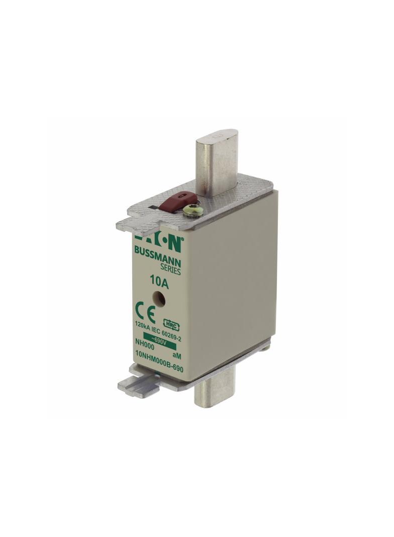 NH FUSE 10AMP 690V aM SIZE 000 Wkładka NH000 10A 690V AM podwójny wskaźnik 10NHM000B-690 EATON
