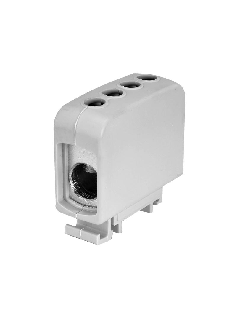 ZGG1x70s ,  Złączka sz. gwint. AL/CU, 1 x 70 mm2, TS 35/ 1 tor, szary