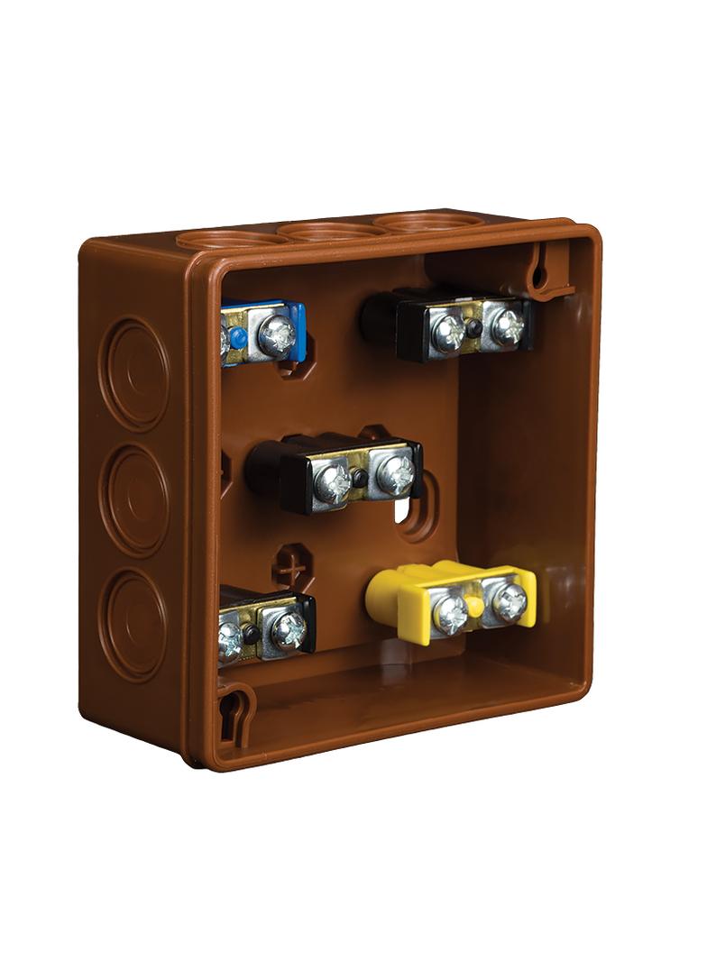 VP-23 Puszka n/t 86x86x40mm IP55 12-wl 2wkr Z-sł. Z-ac. brąZ-023-52 61.135 OPATÓWEK