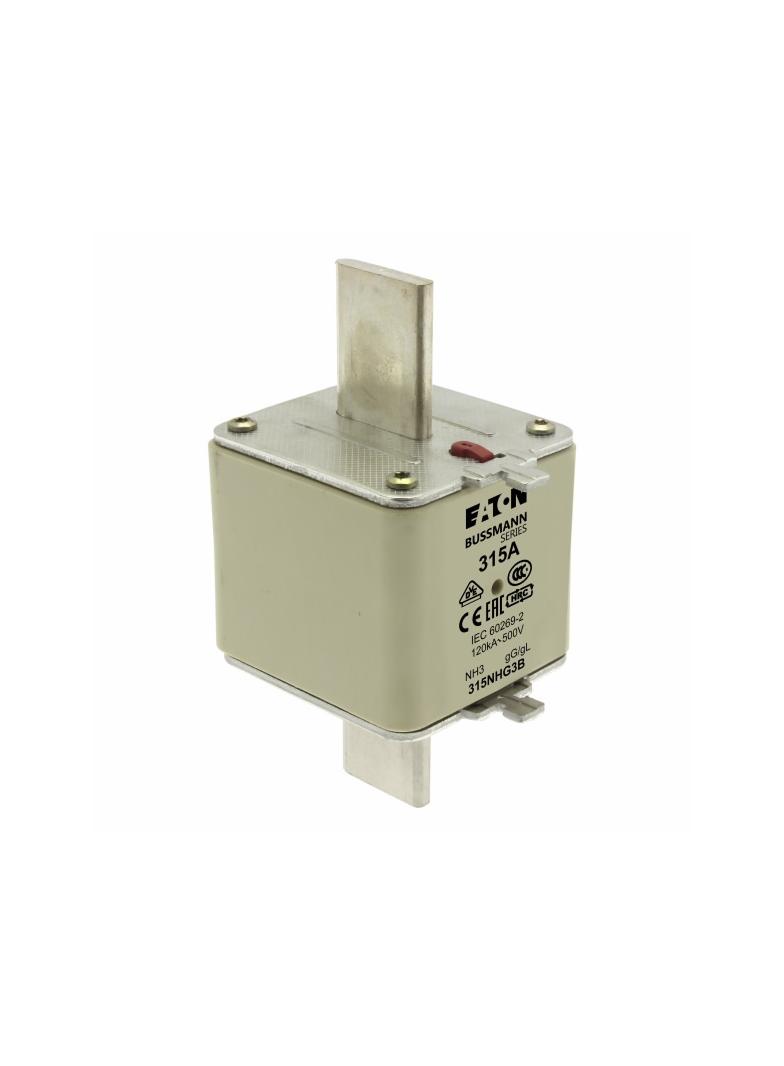 NH FUSE 315AMP 500V gG SIZE 3 DUAL IND Wkładka NH3 315A 500V GL/GG podwójny wskaźnik 315NHG3B EATON
