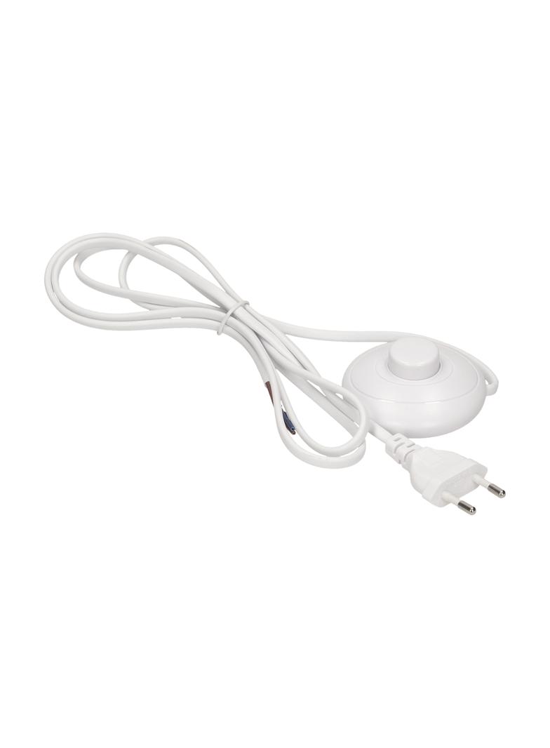 Przewód zasilający z wyłącznikiem nożnym i płaską wtyczką przewód 2m biały OR-AE-1395/W ORNO