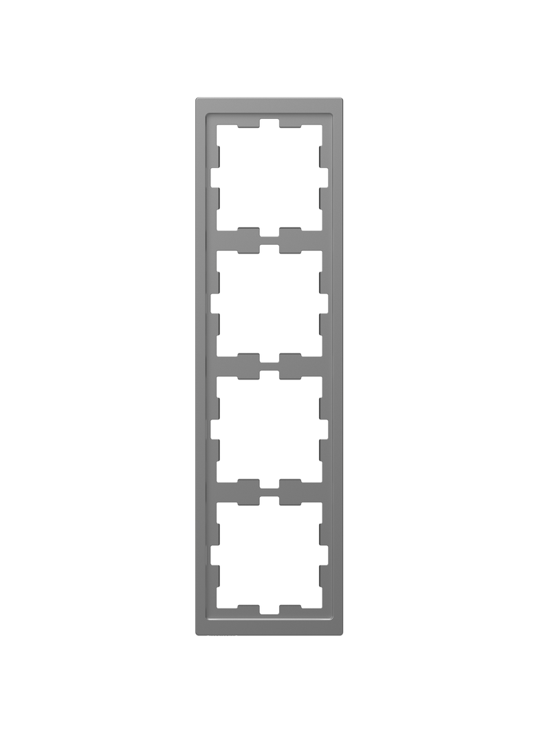 Merten D-Life, ramka czterokrotna, stal nierdzewna