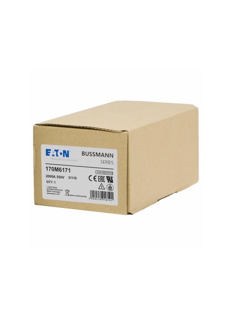 2000A 600V 3/110 aR INDICATOR FUSE Wkładka szybka 1800A AC 550V DIN 3 76x90x139 mm aR DI 170M6171 EA