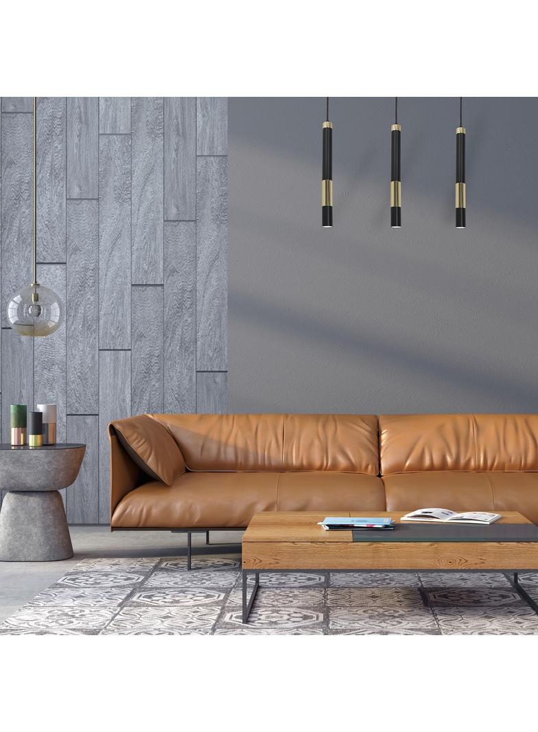 Milagro lampa wisząca Dallas 3xGU10 czarno/złota MLP6547
