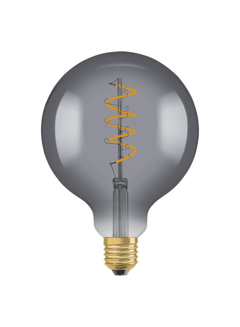 Lampa LED Vintage 1906 CL GLOBE125 Filament szkło przezroczyste SMOKE 15 non-dim 5W 818 E27