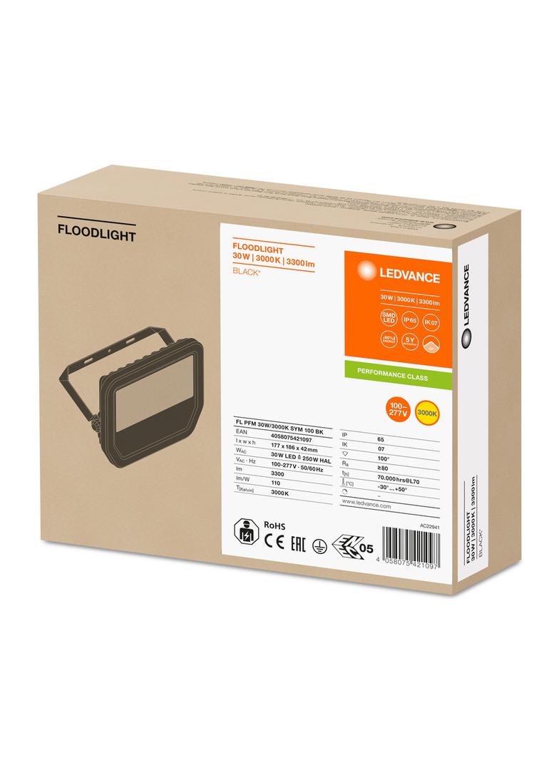 Naświetlacz FLOOD LED PERFORMANCE 30W 3000K SYM 100 black