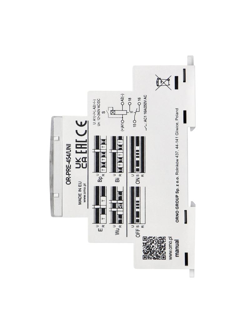 Przekaźnik czas. 10 funkcji uniwersalne zasilanie OR-PRE-454/UNI ORNO