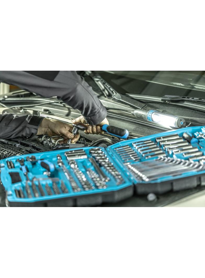 Zestaw narzędzi 222 szt. CrV, 1/4", 3/8", 1/2"