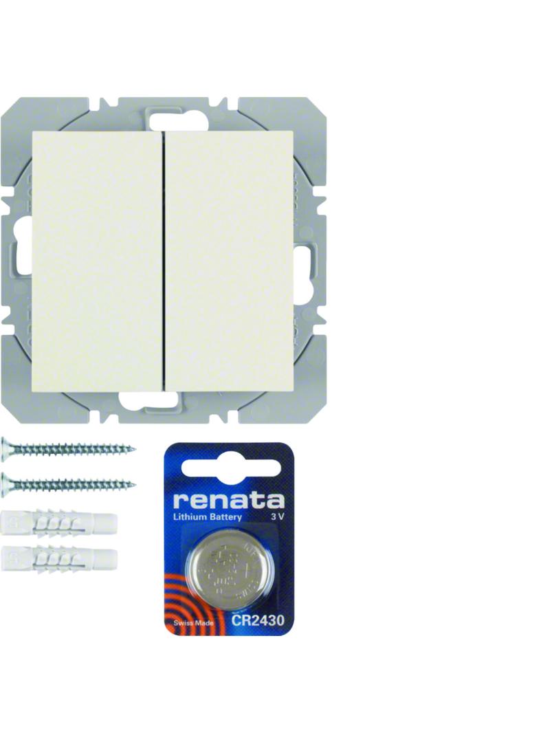 BERKER B.Kwadrat/S.1 KNX RF quicklink Przycisk podwójny płaski krem 85656282 HAGER