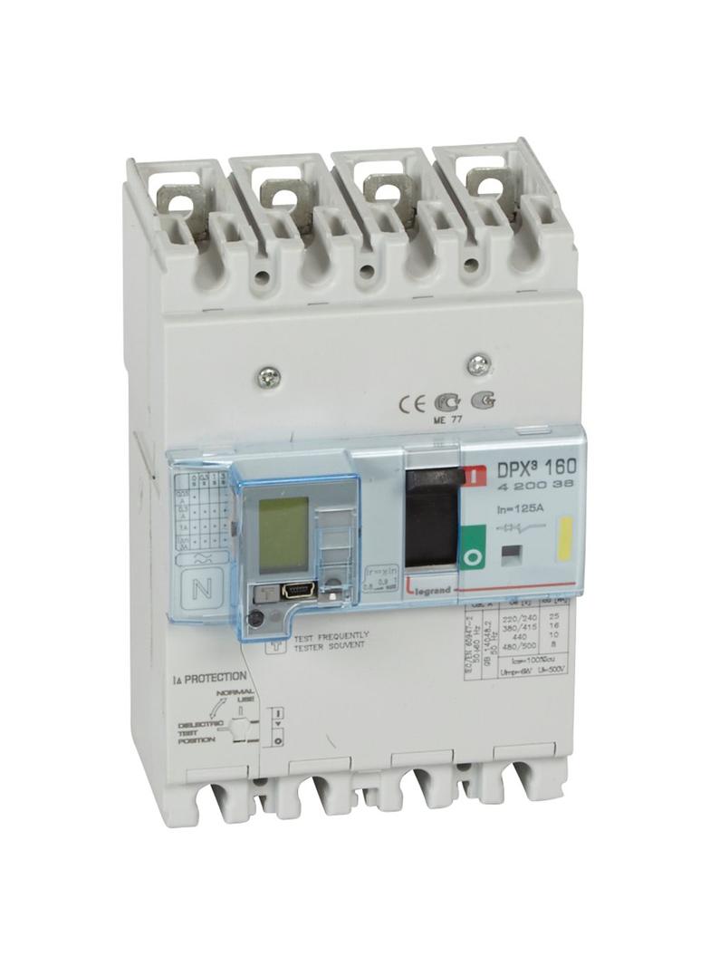 Wyłącznik DPX3 160 Z Zab. R-Pr. 4P 125A 16kA 420036 LEGRAND