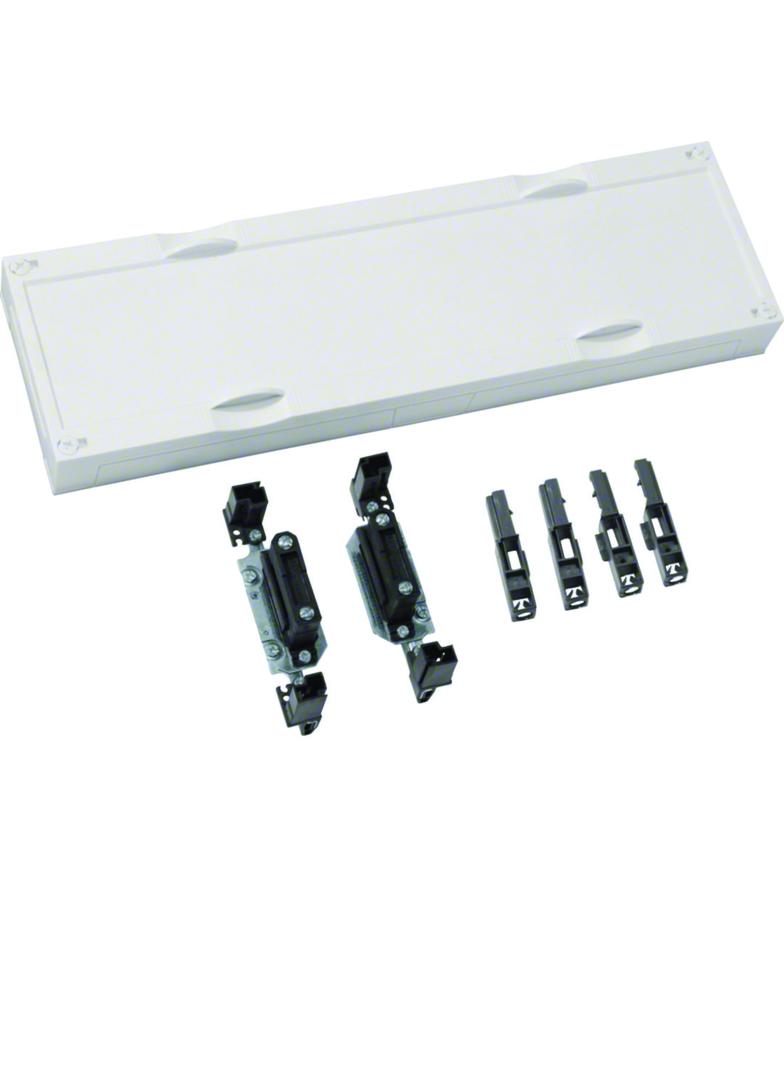 univers N Blok dla szyn zbiorczych poziomych 12/20/30x5/10mm 60mm 1-pol. 150x500mm UE12E0 HAGER