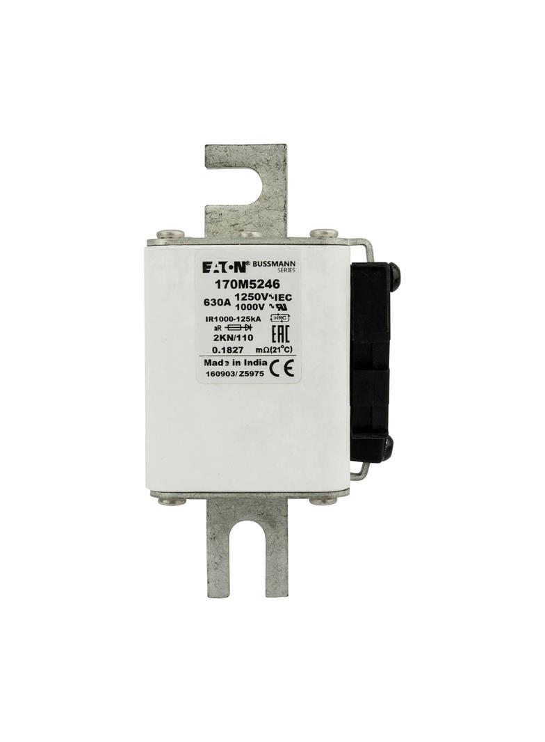 FUSE 630A 1250V 2KN/110 AR CU Wkładka szybka 630A AC 1250V rozmiar 2 61x77x138 mm aR DIN I 170M5246
