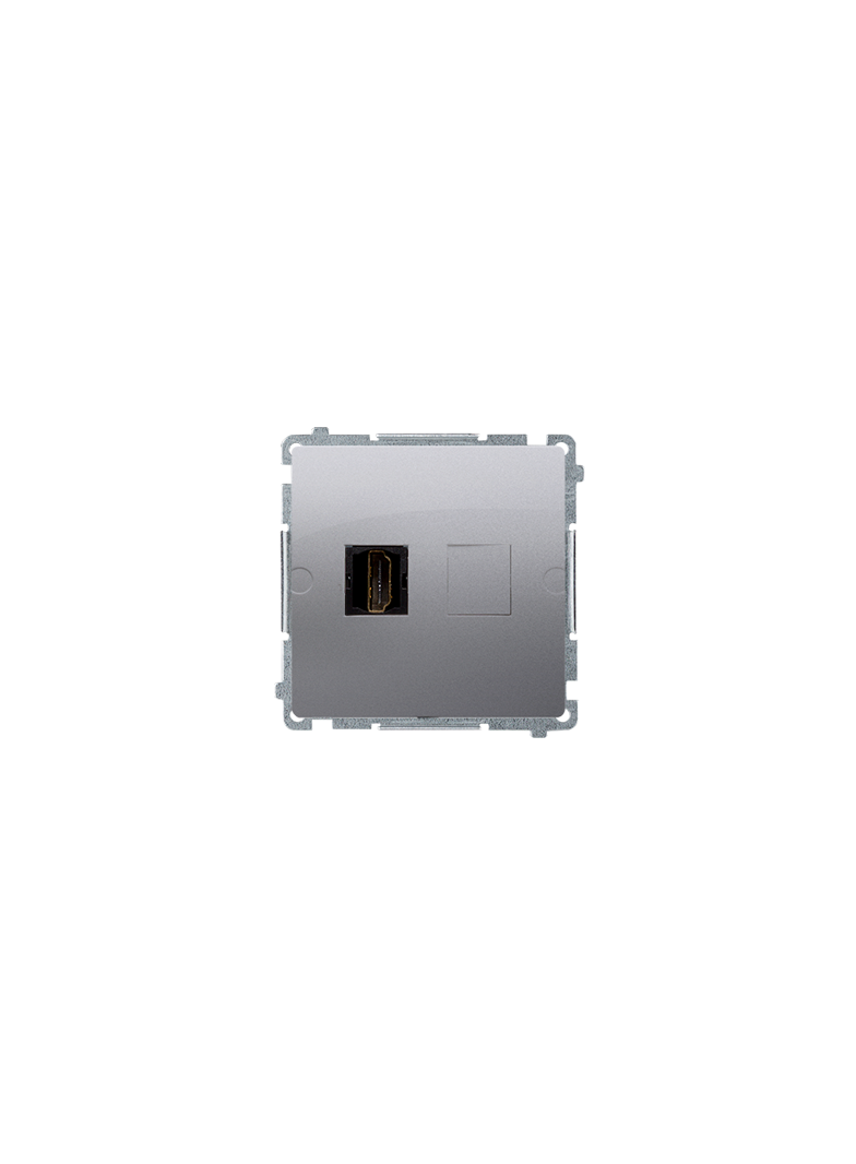 Simon Basic Gniazdo HDMI pojedyncze srebrny mat BMGHDMI.01/43 KONTAKT