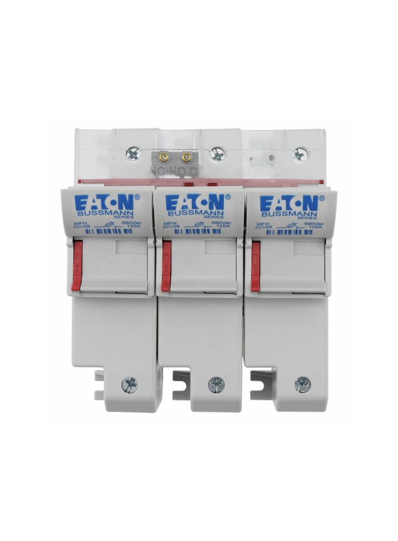 Podstawa bezpiecznikowa 22x58 3P 125A 690V AC mikroprzekaźnik CH223DMSU-F EATON