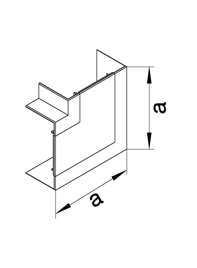 tehalit.BR65/BRS Kąt płaski 65x100, PC-ABS, biały