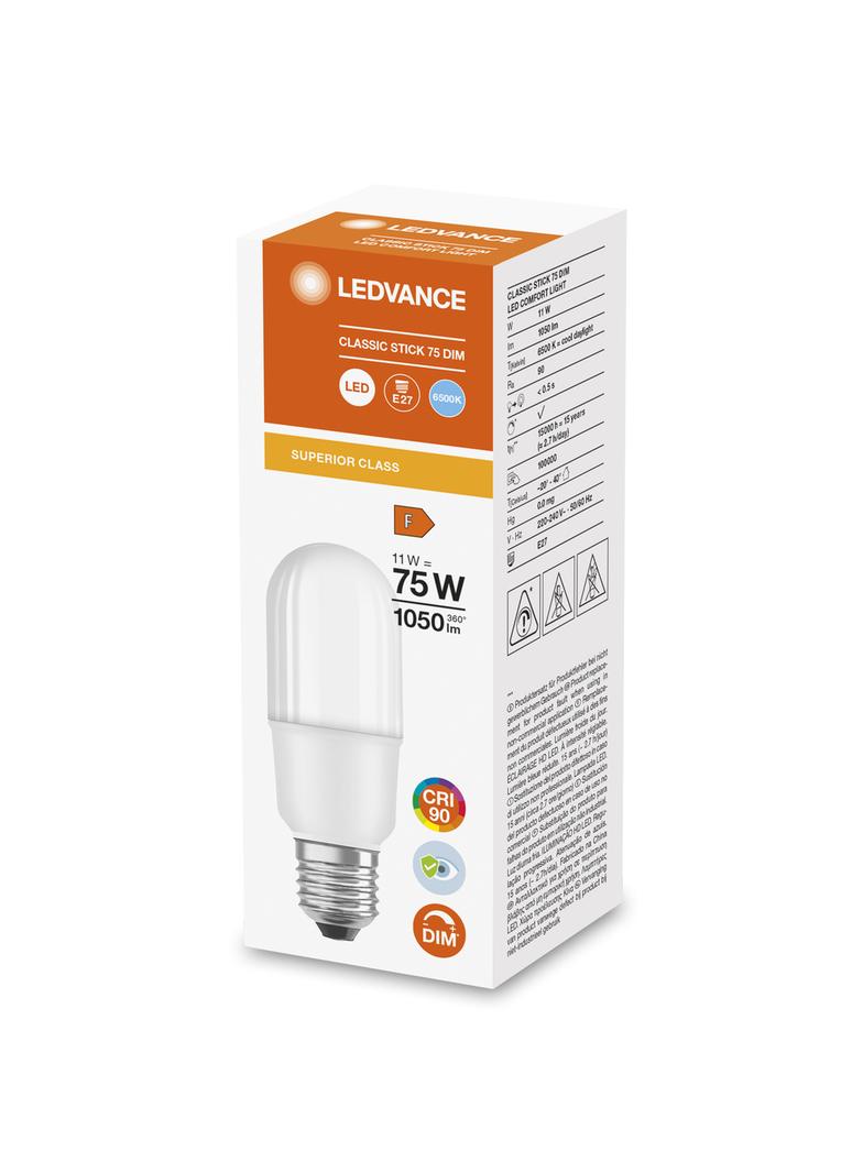 Lampa LED SUPERIOR Stick ściemnialna 11W 965 E27 LEDVANCE