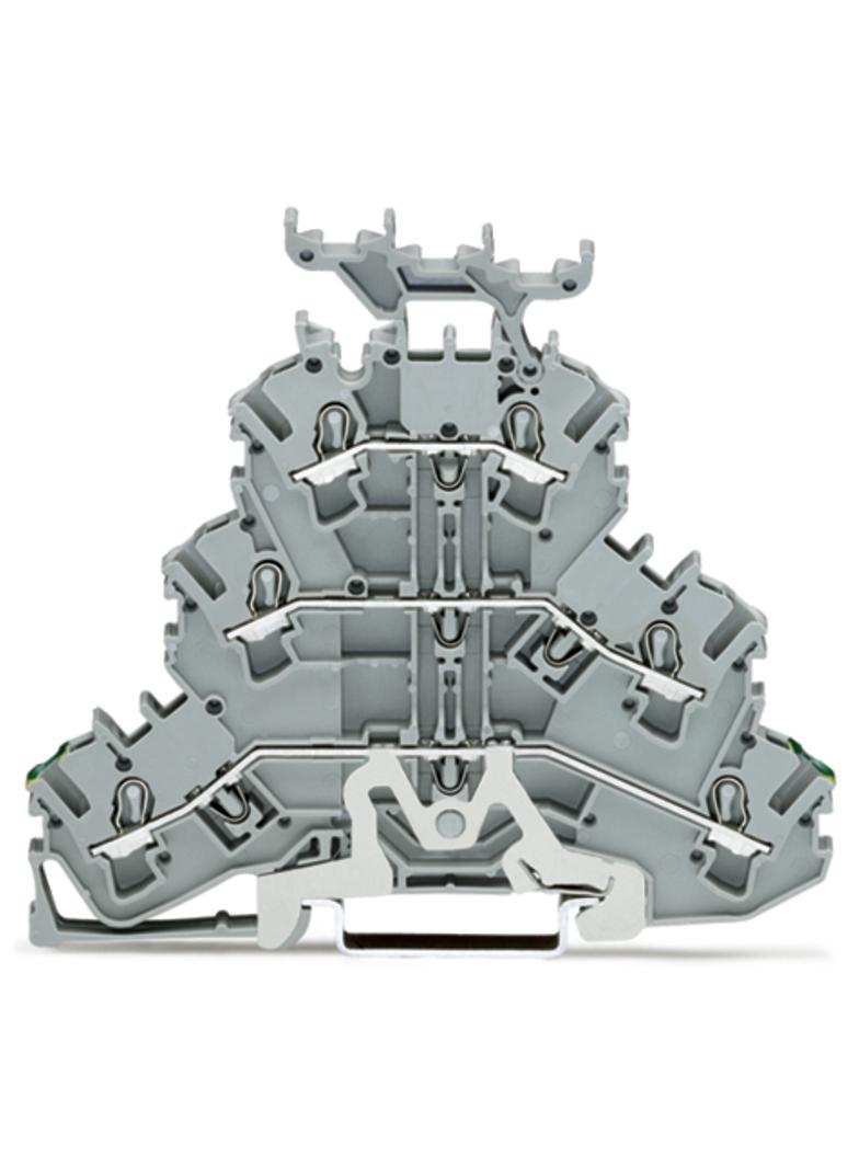 TOPJOBS złączka 3-piętrowa 2,5 mm2 PE/L/L szara