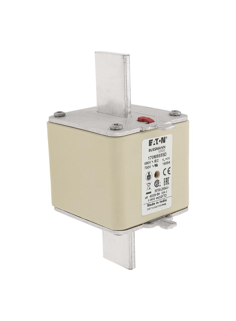 1400A 690V aR DIN 3 HSDNH FUSE Wkładka szybka 1400A AC 690V DIN 3 aR DIN IEC podwójny wskaź 170M8555