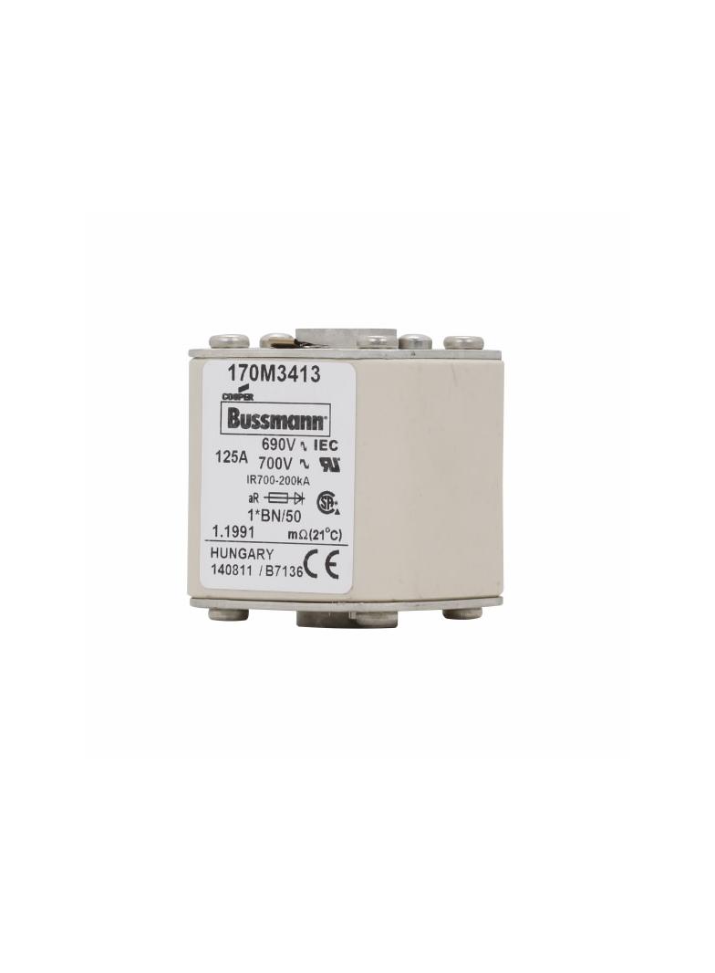 FUSE 125A 690V 1*BN/50 AR UC Wkładka szybka 125A AC 690V rozmiar 1 45x59x51 mm aR I 170M3413 EATON
