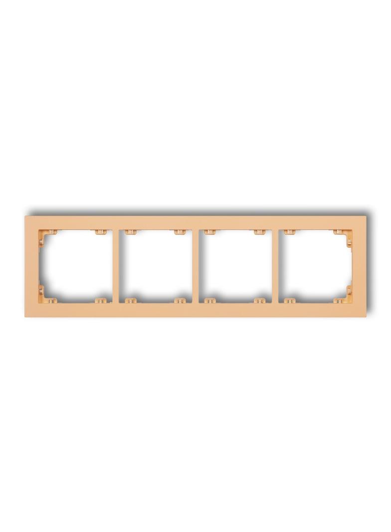DECO Ramka podczwórna z tworzywa DECO Pastel Matt brzoskwiniowa 45DR-4 KARLIK