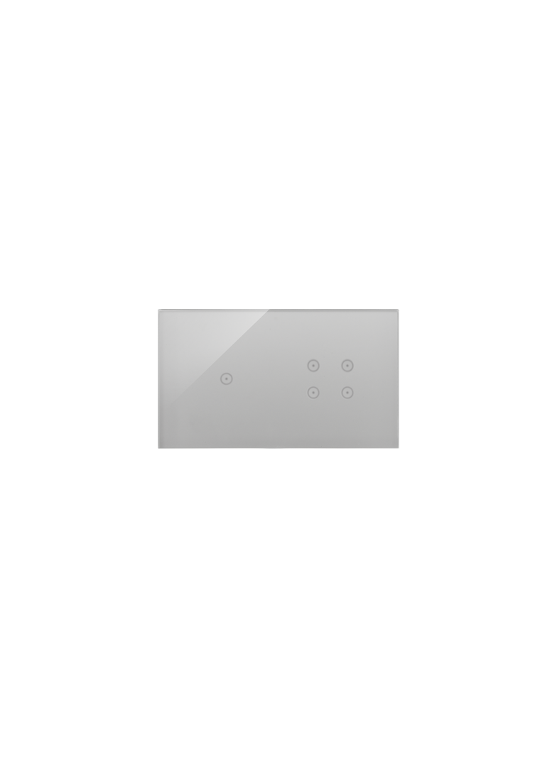 Simon 54 Touch Panel dotykowy S54 Touch 2 moduły 1 pole dotykowe + 4 pola dotykowe srebrna mgła DSTR214/71 KONTAKT