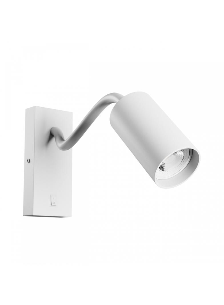 SQUALLA VARIOSA FLEXI SWITCH GU10 KINKIET 230V IP20 55x100x410MM BIAŁY OKRĄGŁA