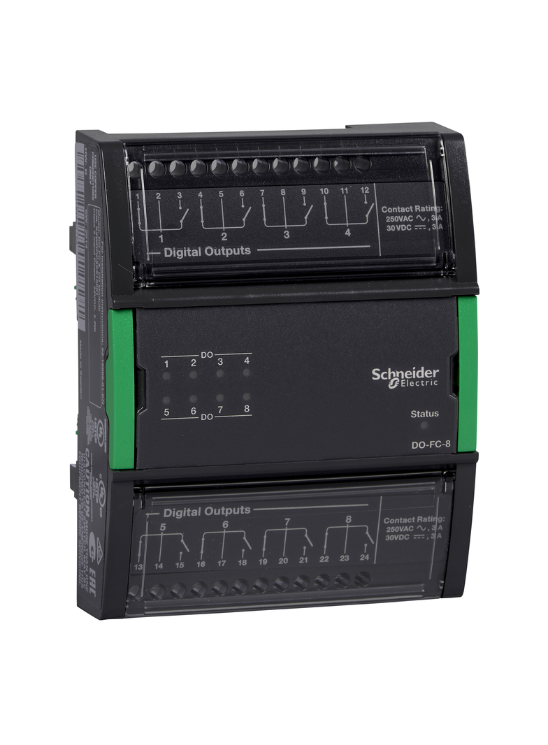 AS-P, moduł wyjść cyfrowych 8DO (przekaźnikowe typu C), nastawa ręczna, wymaga podstawy TB-IO-W1 SXW