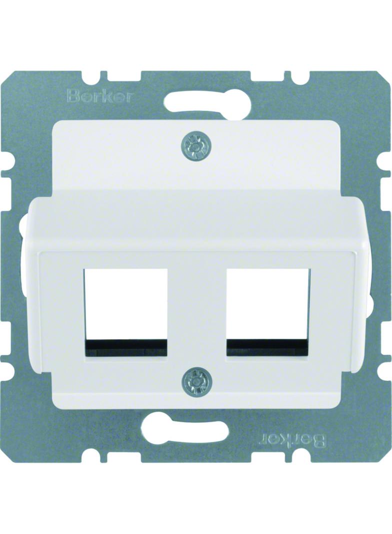 BERKER Płytka centralna do gniazda modularnego AMP biały mat/aksamit 14631909 HAGER