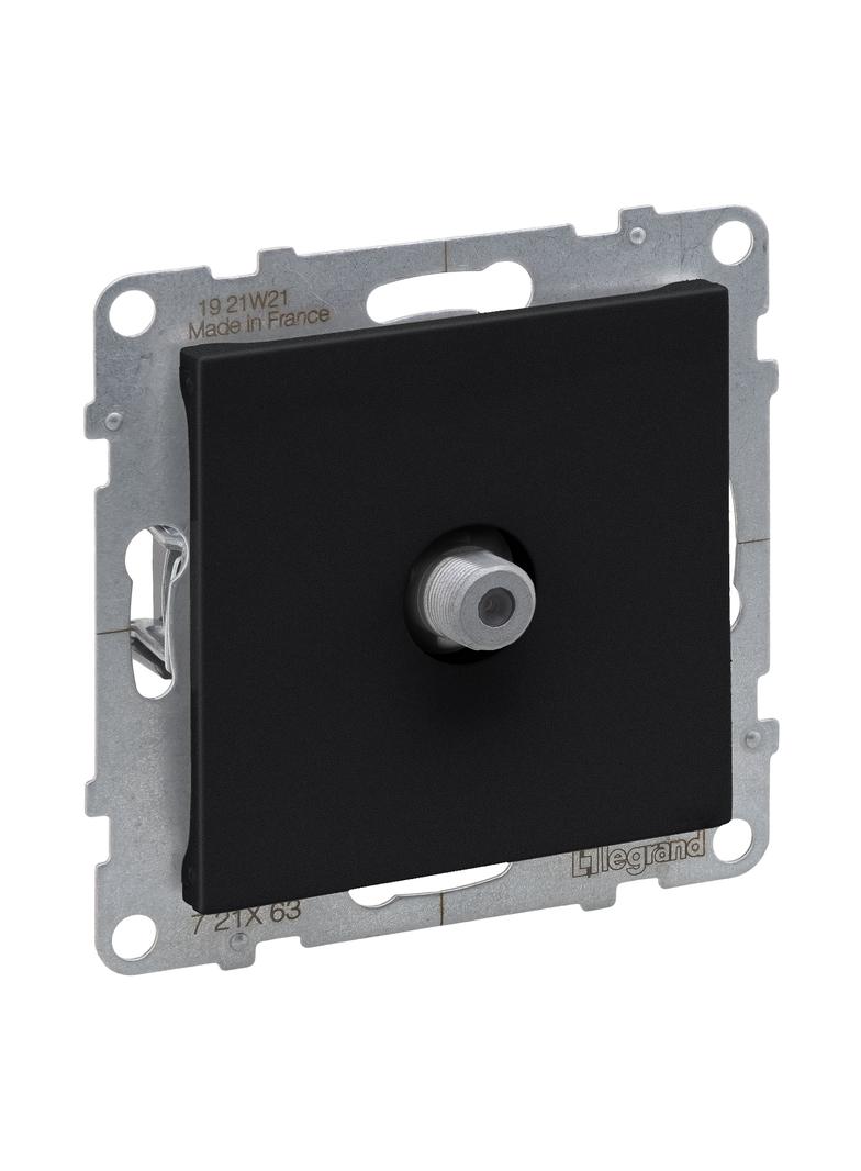 SUNO - Gniazdo TV typ  F  - końcowe - 1.5 dB, Czarny, Legrand