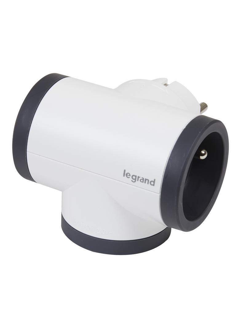 ROZGAŁĘŹNIK OBROTOWY 3X2P+Z - BIAŁY/GRAFITOWY, Legrand