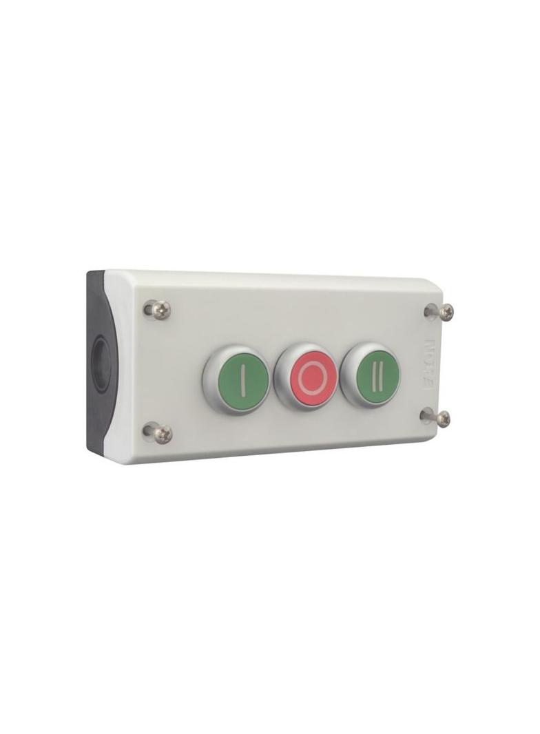 M22-I3-M1 Kaseta sterownicza 3-otworowa z przyciskami zielony/czerwony/zielony IP65 216532 EATON