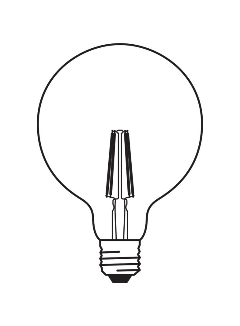 Żarówka LED E27 G125 6W = 44W 2500K Ciepła 540lm 300° Filament SMART+ WIFI Ściemnialna 4058075609853 LEDVANCE