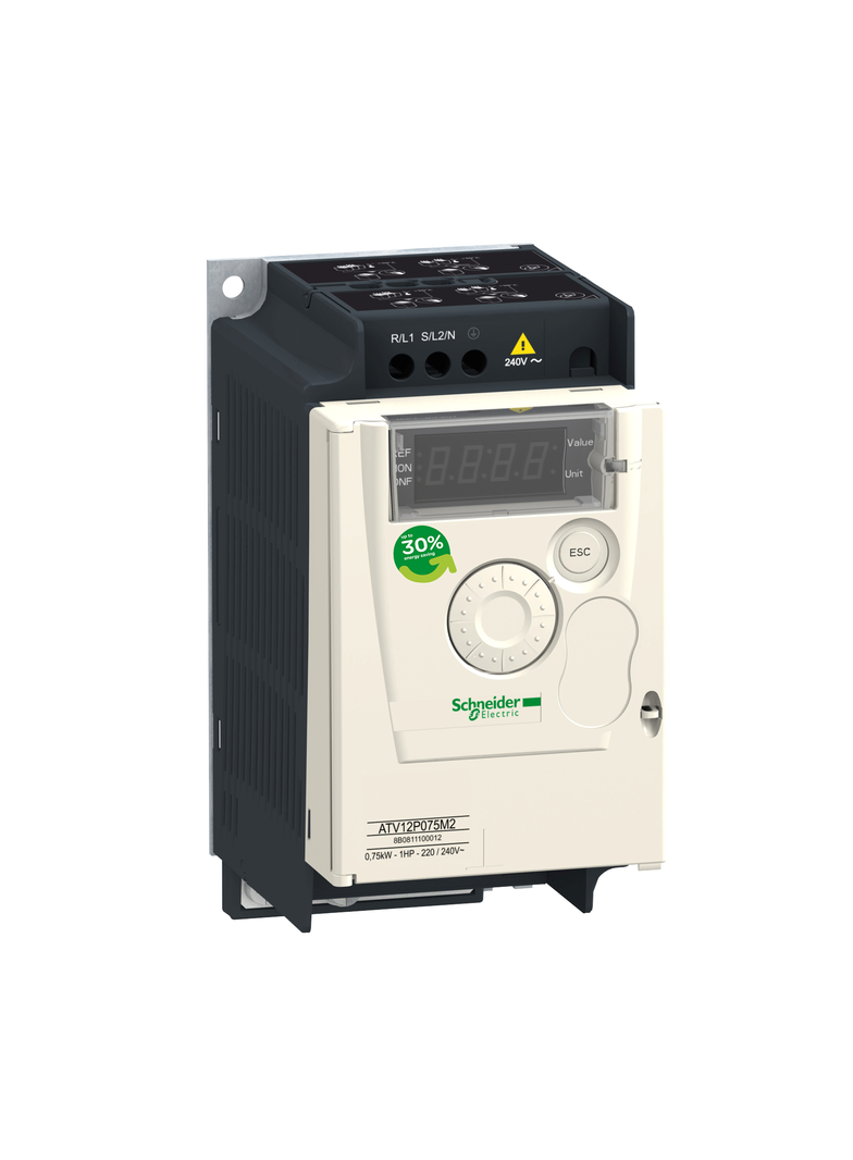 Przemiennik częstotliwości ATV12 3 fazowe 200/240VAC 50/60Hz 0.75kW 4.2A IP20 ATV12P075M3