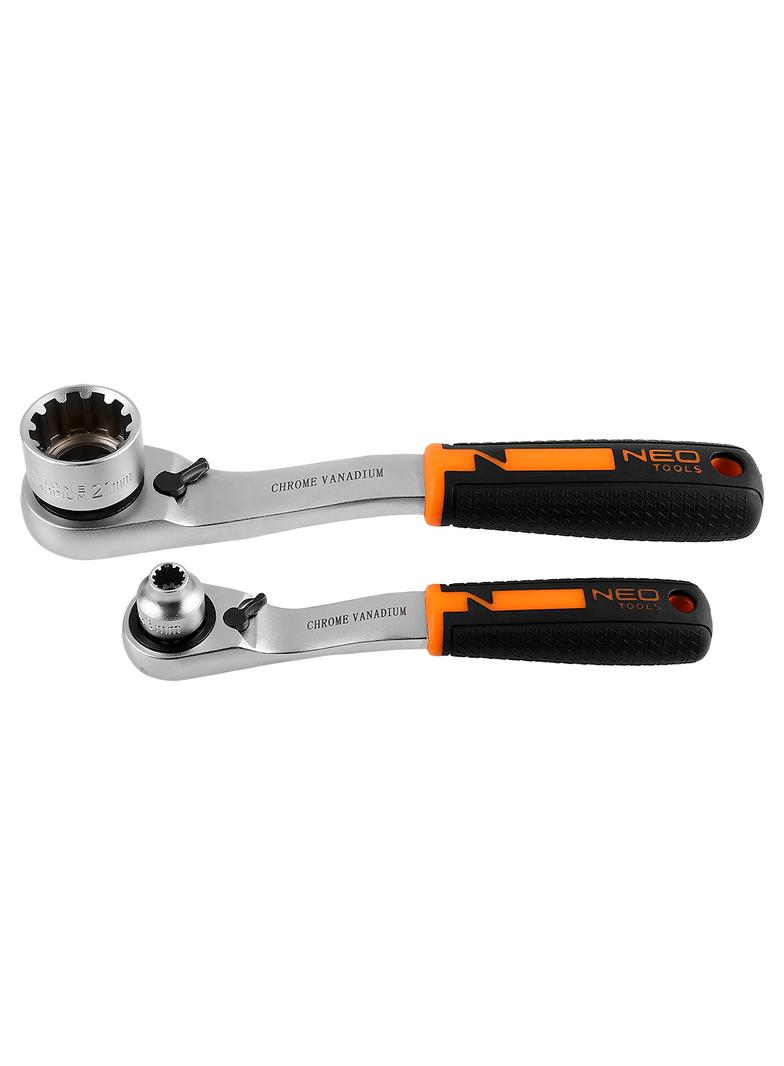 Zestaw nasadek przelotowych 1/4" + 3/8", 46 szt.