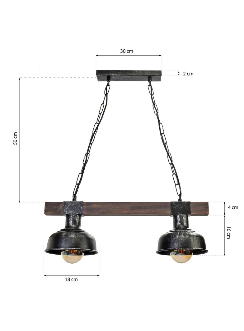 Milagro lampa wisząca Faro 2xE27 czarna MLP6242