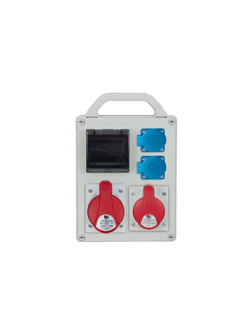 R-BOX 240R 4S,  1x32A/5p, 1x16A/4p, 2x250V, puste okno