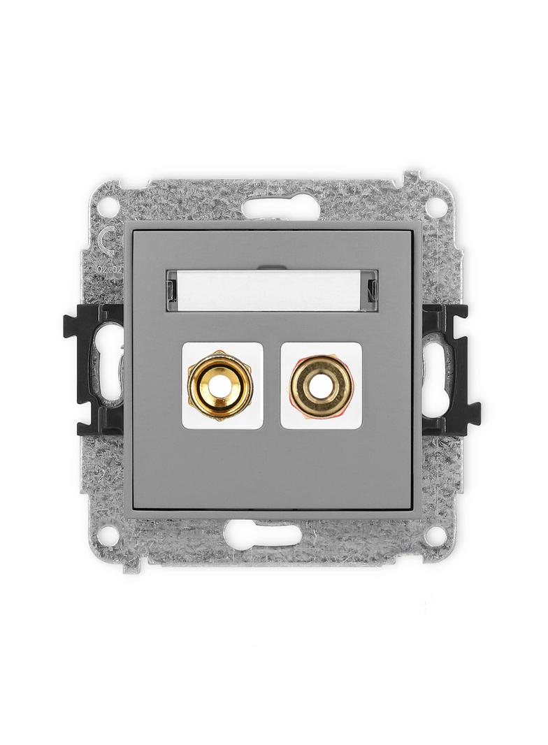 ICON Mechanizm gniazda głośnikowego pojedynczego (typu banan - czerwony i czarny, pozłacany, 4 mm2,