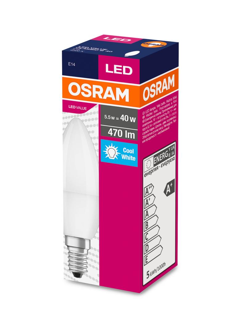 Lampa LED VALUE Classic B40 non-dim plastik 4,9W 840 E14