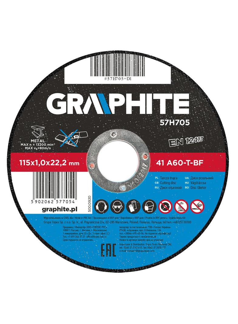 Tarcza tnąca do metalu 115 x 1.0 x 22.2 mm, 41 A60-T-BF