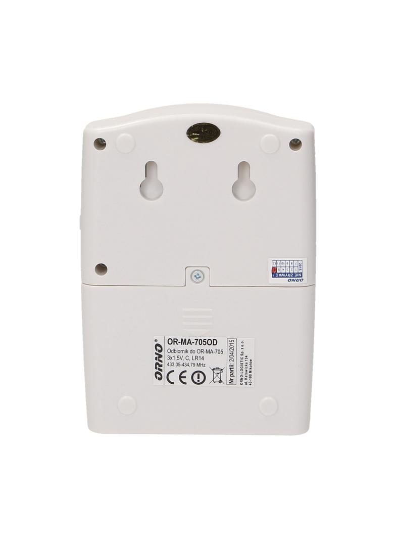 Czujnik ruchu z sygnalizacją bezprzewodową IP44 120m learning system bateryjny OR-MA-705 ORNO