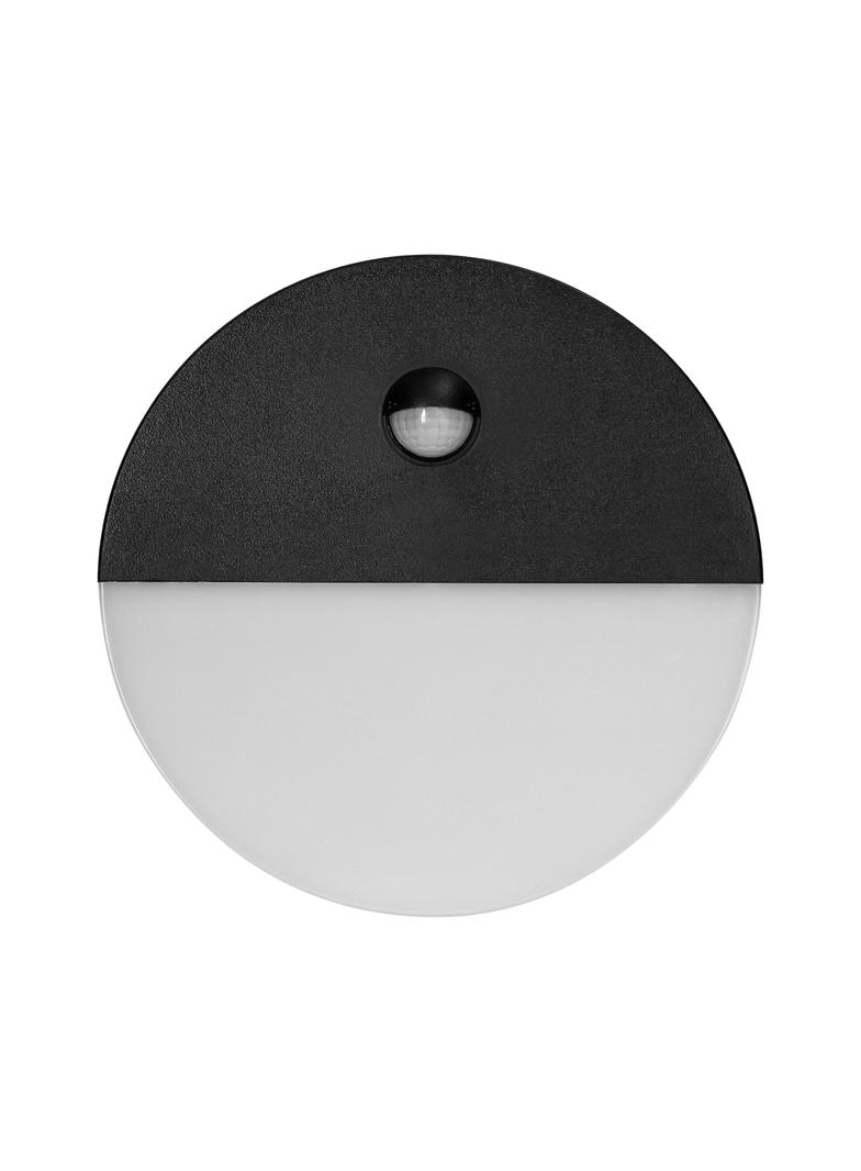 HALIT LED 10W oprawa ogrodowa z czujnikiem ruchu 140st 600lm IP65 4000K IK10 czarna AD-OP-6116BLPMR4 ORNO
