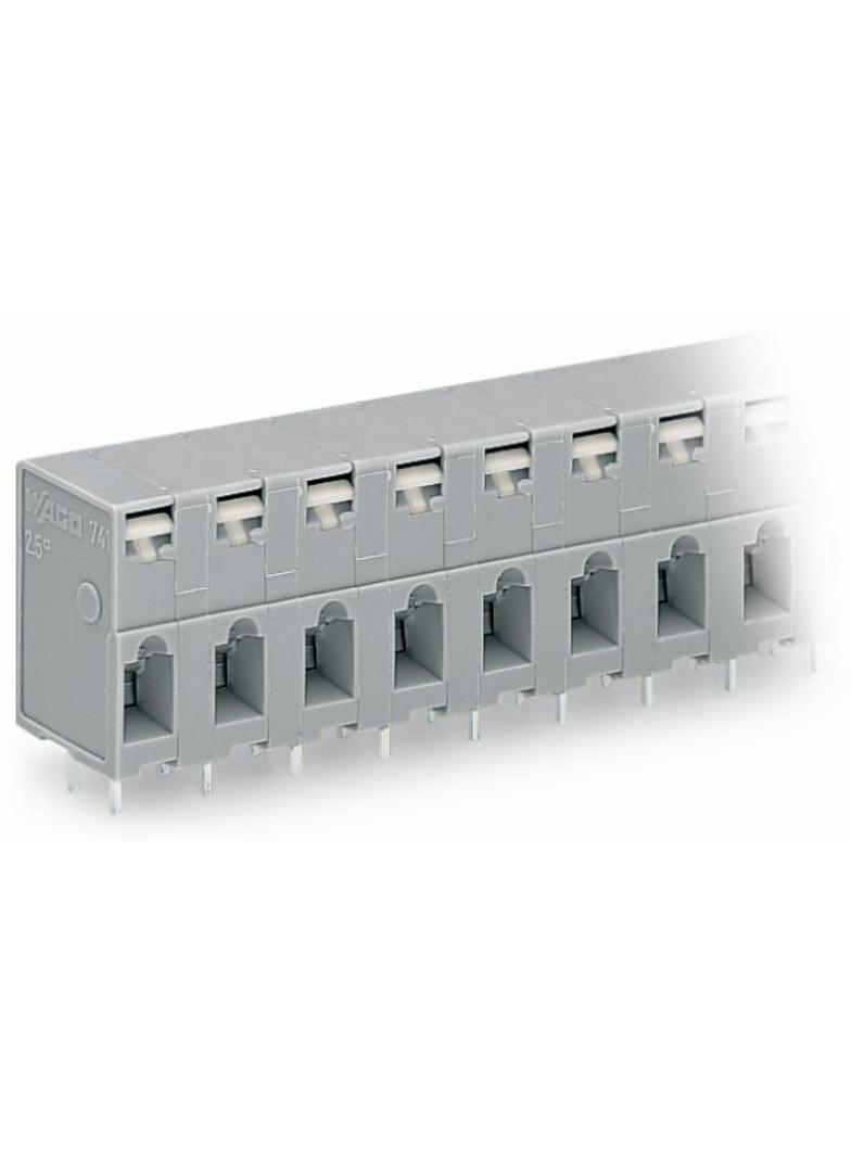 listwa przepustowa do p. drukowanych 3-bieg. szara raster 7,5 mm