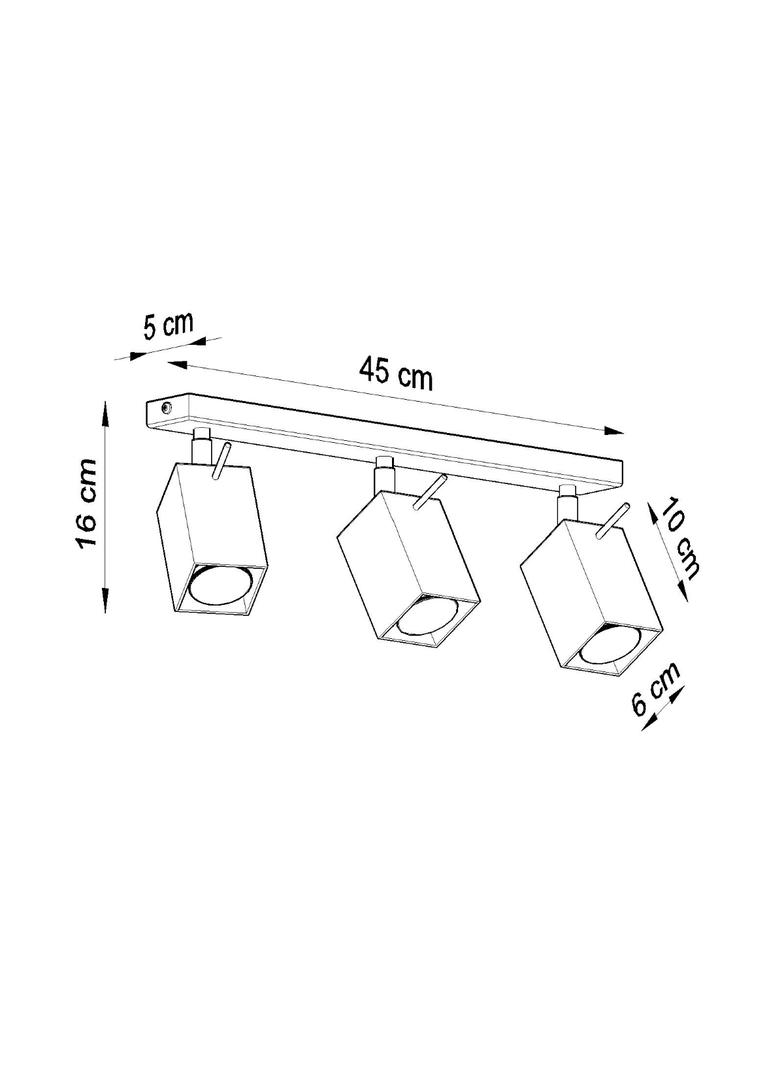 Sollux Plafon MERIDA 3 szary SL.0457