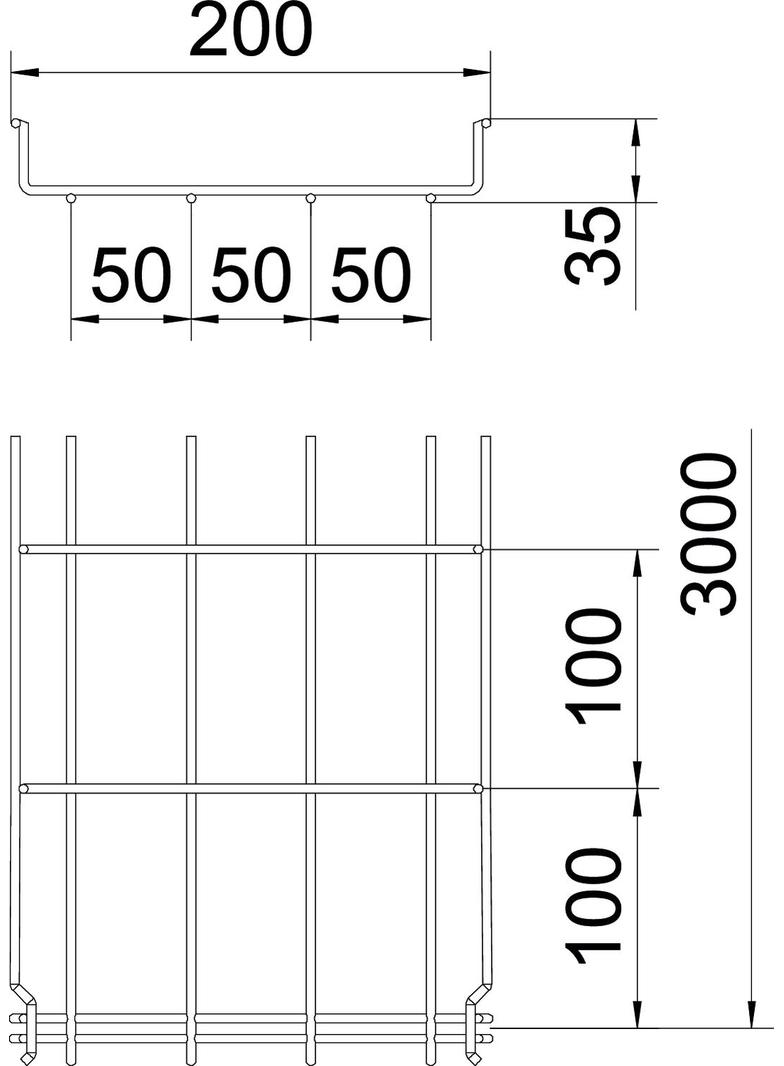 KORYTKO SIATKOWE GRM 35X200 FT