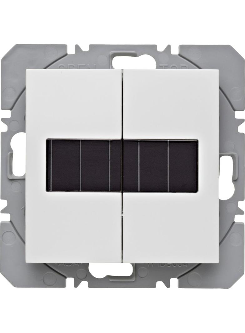 BERKER B.X/S.1 KNX RF przycisk podwójny płaski z baterią słoneczną biały 85656189 HAGER