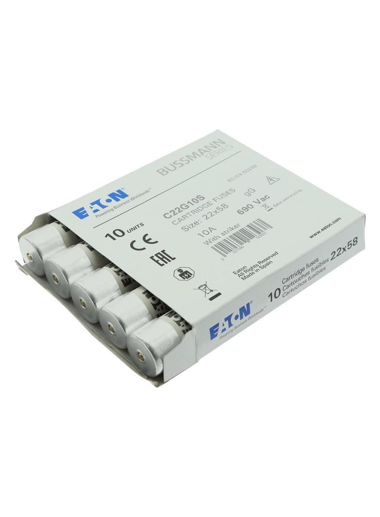 C22G10S Wkładka cylindryczna z wybijakiem 22x58 10A GG 690V AC C22G10S EATON