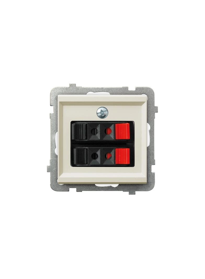 SONATA Gniazdo głośnikowe podwójne - kolor ecru